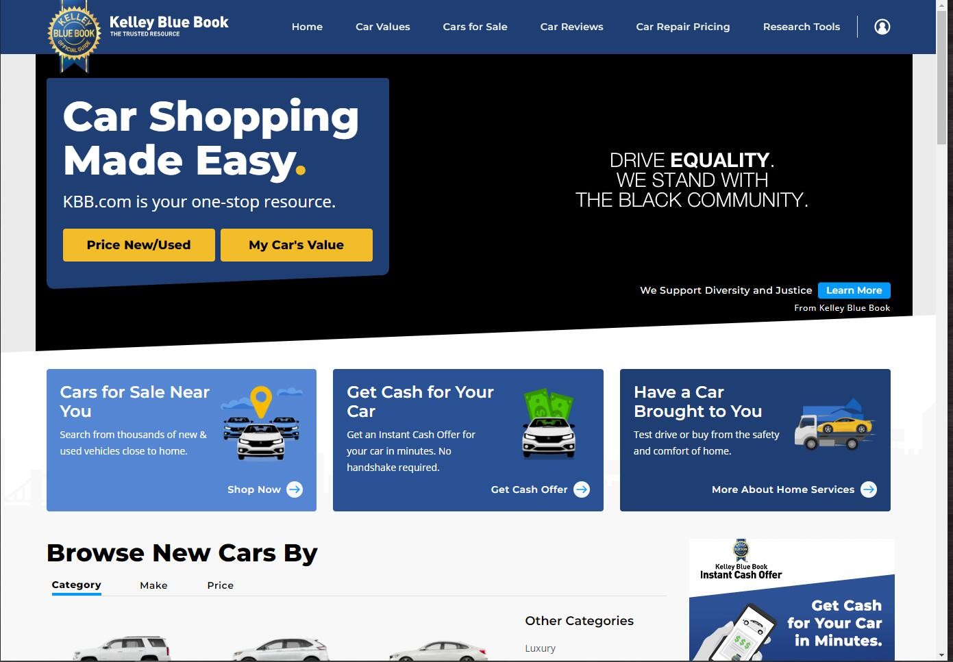 kelley blue book Business Site Page