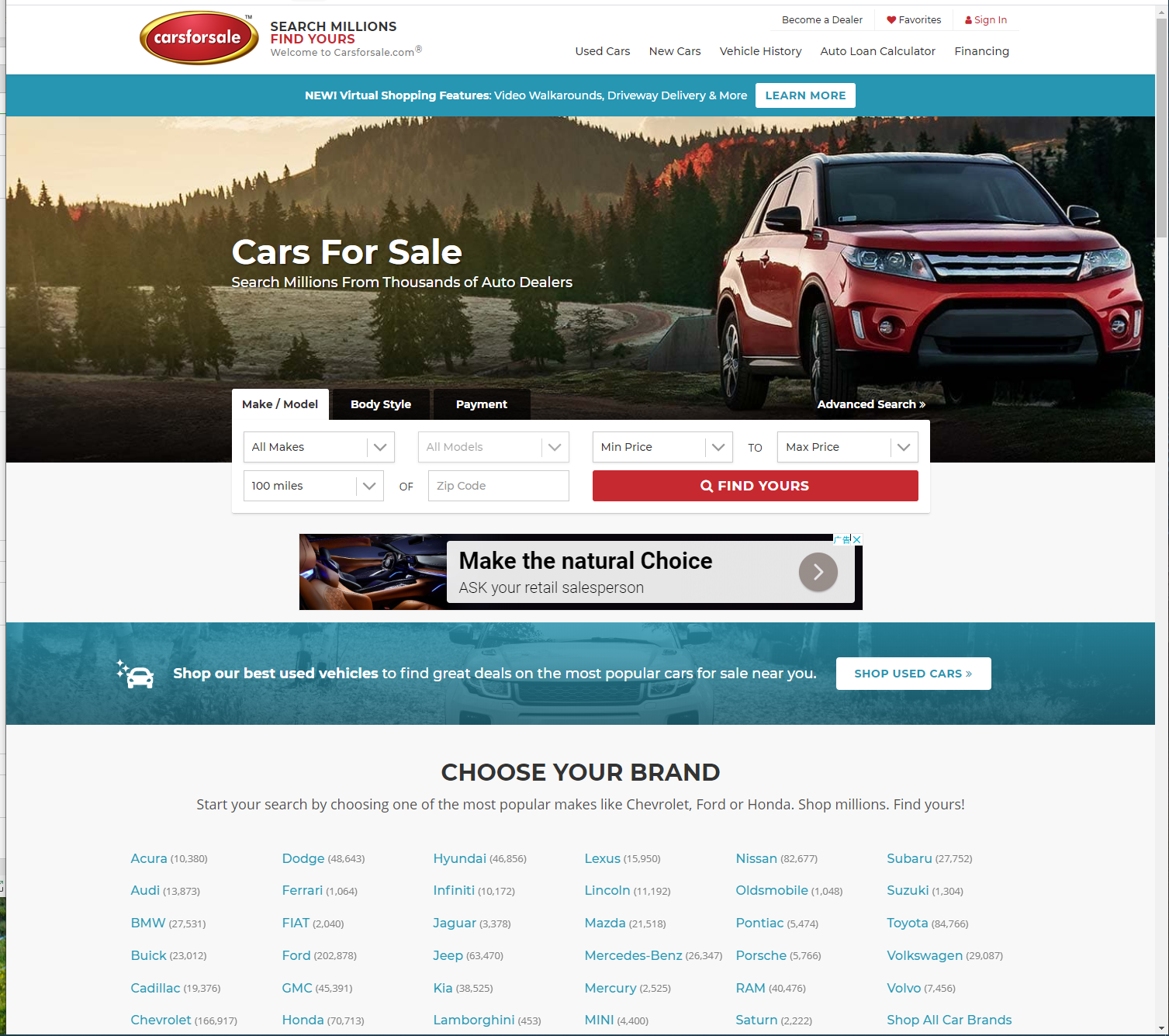 carsforsale Business Site Page